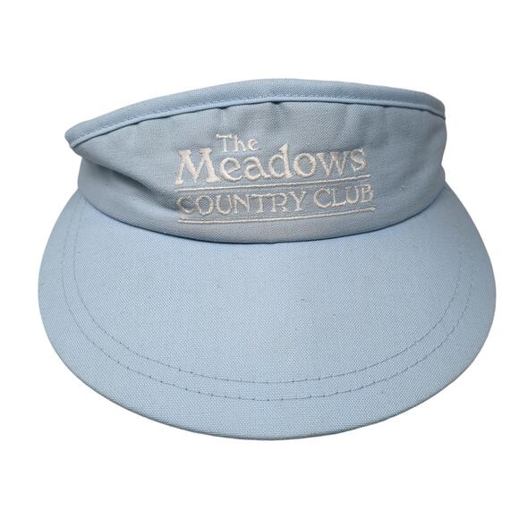 The Meadows Country Club Slideback Visor Hat Blue One Size Duckster - Picture 1 of 10